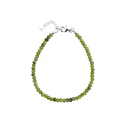 0618064780 Bracelet Serpentine, 2 x 4mm button faceted, extension chain, rhodiniert | Marco Schreier