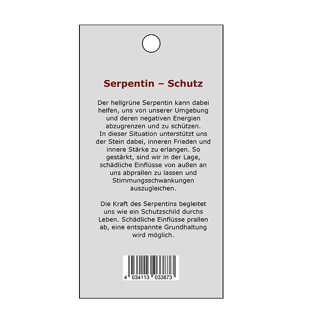 Pendentif en pierre de force Serpentine (protection) | Marco Schreier