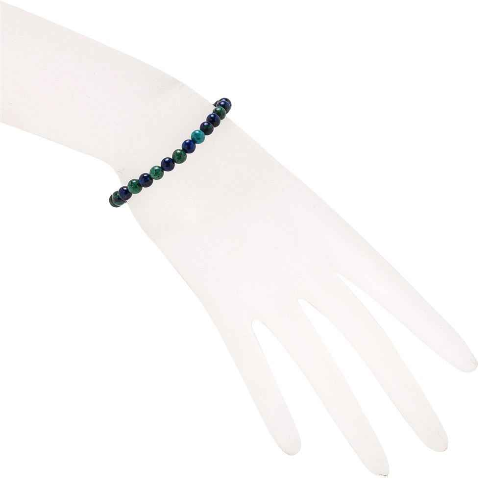 Bracciale, Azurite-Malachite (stab.), sfere di 06,0 - 06,5 mm | Marco Schreier