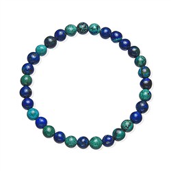 0618250191 Bracelet, Azurite Malachite (stab.), 06.0 - 06.5mm beads | Marco Schreier