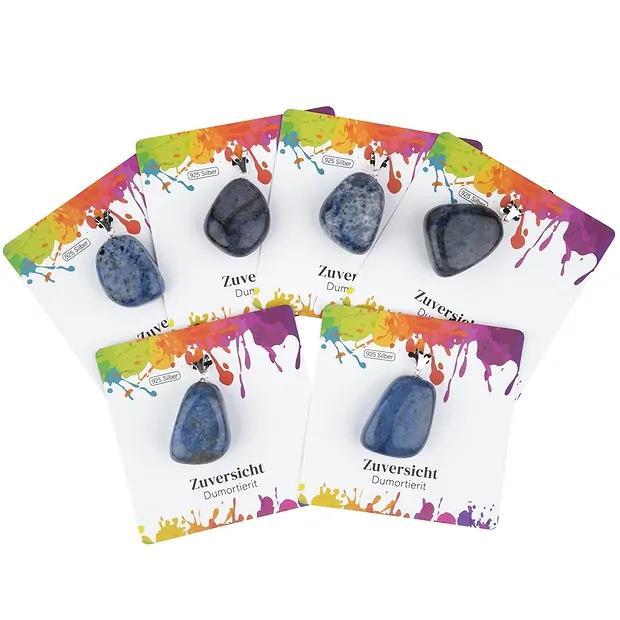 Dumortierite pendant, large Tumbled Stone, rhodiniert | Marco Schreier