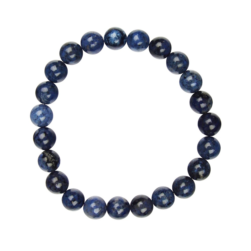 Bracelet, Dumortierite, 08mm beads | wholesaler gems, healing stones & jewelry