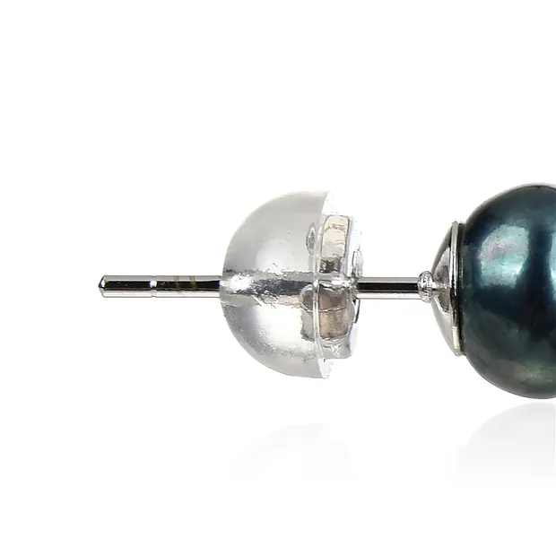10 Paar Ohrstecker Perlen, Farben gemischt, 6mm, Silber | Marco Schreier