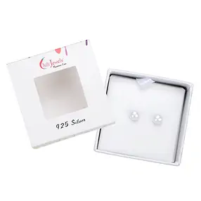 Ohrstecker Perle (gebl.), Kugel, 4 - 5mm, rhodiniert | Marco Schreier