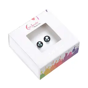 Ohrstecker Perle schwarz (gef.), Kugel, 6mm, rhodiniert | Marco Schreier