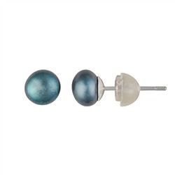 0618445161 Ohrstecker Perle petrol (gef.), Kugel, 6mm | GH Edelsteine, Heilsteine & Schmuck