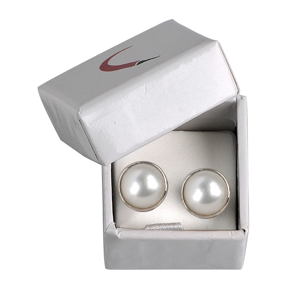 Ohrstecker Perle (gebl.), Cabochon, 8mm | GH Edelsteine, Heilsteine & Schmuck