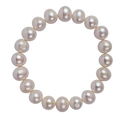0618450043 Armband, Perle (wei&#xDF;), 10 - 11mm | Gro&#xDF;h&#xE4;ndler Edelsteine, Heilsteine &amp; Schmuck