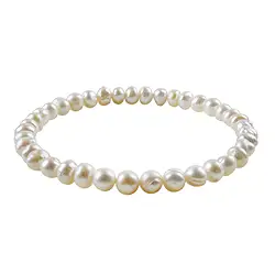 0618450051 Bracelet, pearl (white), 06-07mm Potatoe | wholesaler gems & healing stones