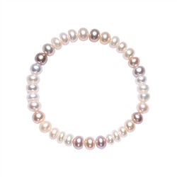 0618450057 Pulsera, perla (blanca/rosa), botón de 04-07 mm | Marco Schreier