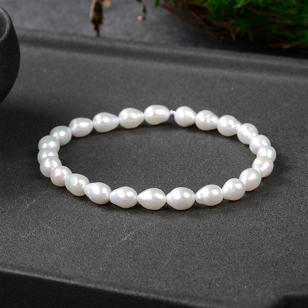 Bracciale, perla (bianca), 06 - 07 mm Tropics | Marco Schreier