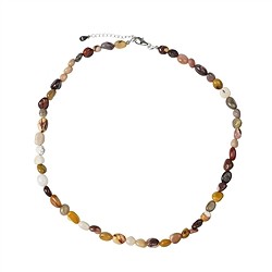 0618614930 Collana di Mookaite, pepite (6 - 8 mm), rodiata, catena di estensione | Marco Schreier