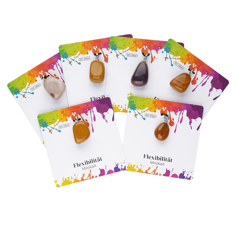 Mookaite pendant, small Tumbled Stone, rhodiniert | Marco Schreier