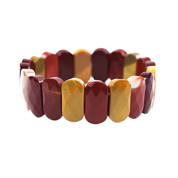 Bracelet, Mookaïte, Plaques 20 x10mm, facettes | Marco Schreier