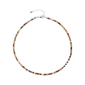Bracelet Mookaïte, Bouton (02 x 04mm), facetté, rhodié | Marco Schreier
