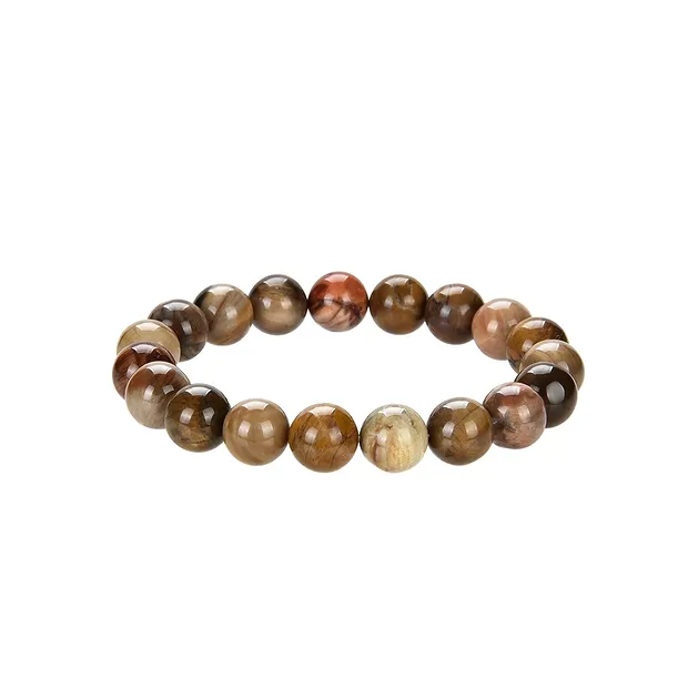 Armband, versteinertes Holz, 10mm Kugeln | GH Edelsteine, Heilsteine & Schmuck