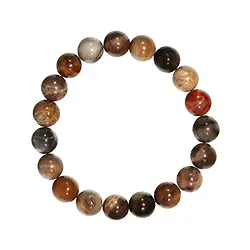 0618750110 Bracciale, Foresta fossile, perline da 10 mm | grossista gemme e pietre curative
