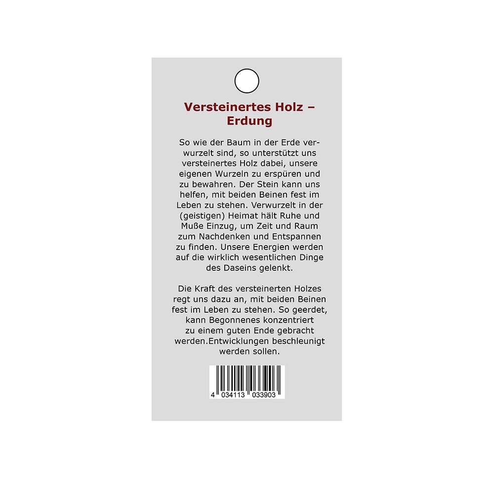 Kraftstein-Anhänger versteinertes Holz (Erdung) | Marco Schreier