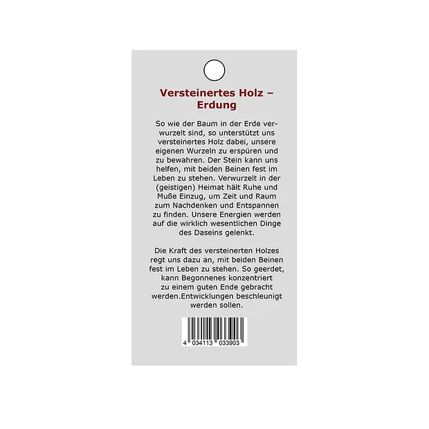 Kraftstein-Anhänger versteinertes Holz (Erdung) | Marco Schreier