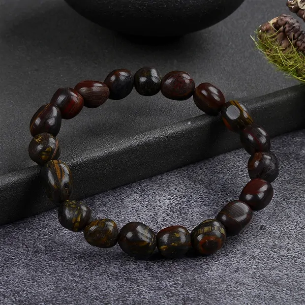 Bracelet, Tiger Iron, 08-10mm nuggets | wholesale gems, healing stones & jewelry