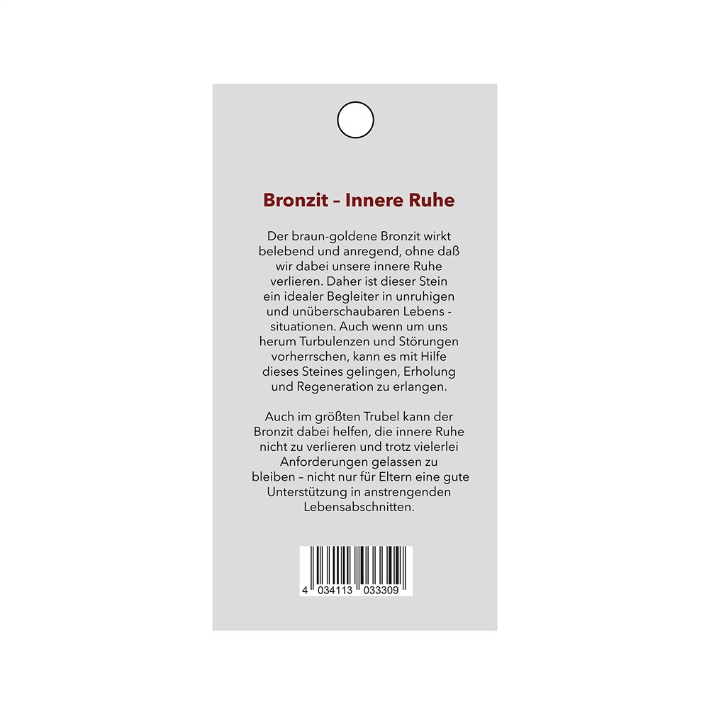 Kraftstein-Anhänger Bronzit (Innere Ruhe) | GH Edelsteine, Heilsteine & Schmuck