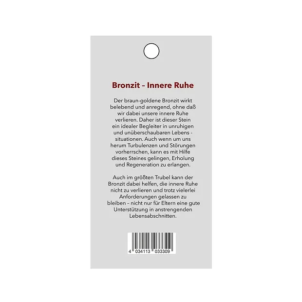 Pendentif pierre de force Bronzite (calme intérieur) | Marco Schreier