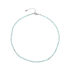 Chaîne Larimar, boules (3mm), facettées, rhodiées | Marco Schreier