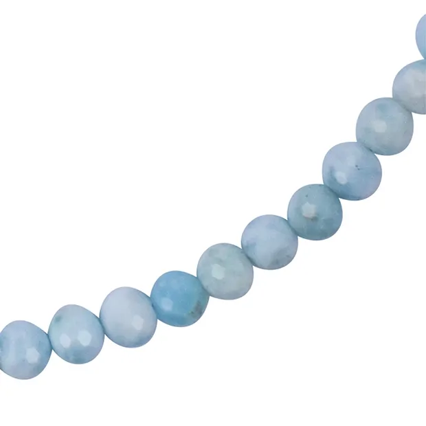 Kette Larimar, Kugeln (5,5 - 6,0mm), facettiert, rhodiniert, Verlängerungskettchen | Marco Schreier