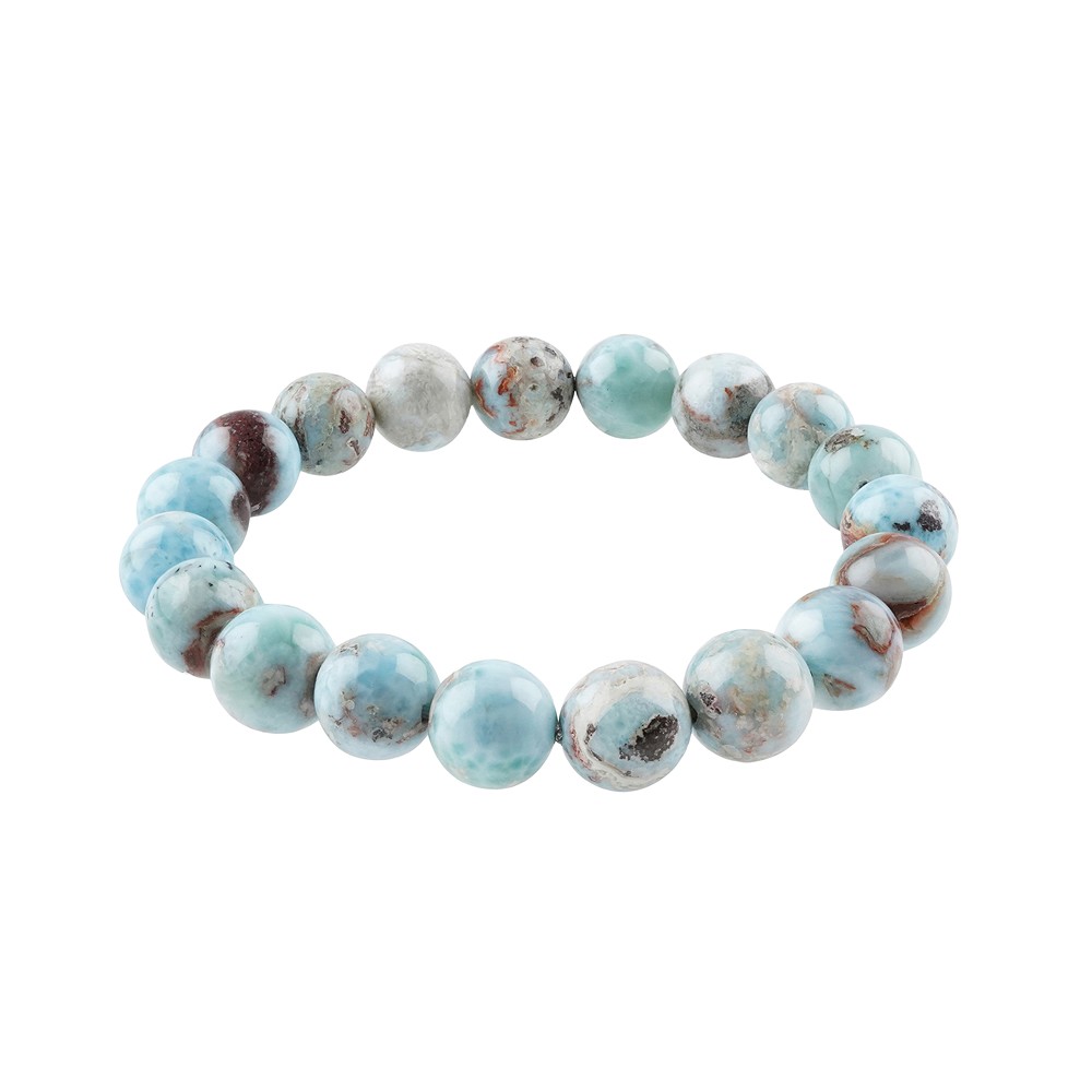 Bracelet, Larimar, perles rondes de 11mm | Marco Schreier