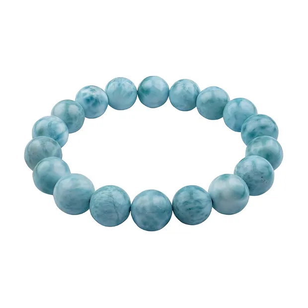 Bracciale, Larimar (extra), perline da 11 - 12 mm | Marco Schreier