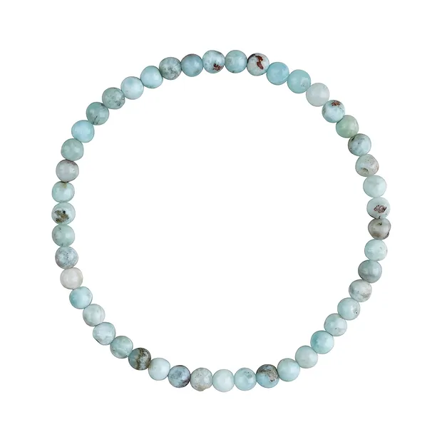 Bracelet, Larimar, 04mm beads | minerals trade - gems, healing stones & jewelry