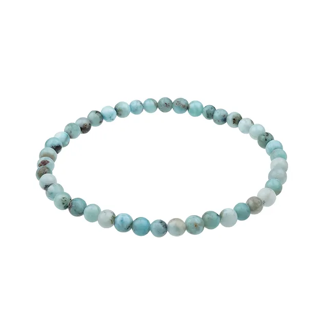 Bracelet, Larimar, 05mm beads | minerals trade - gems, healing stones & jewelry