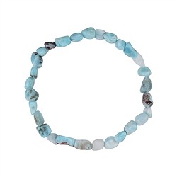 0619650133 Pulsera, Larimar, 08-12mm pepitas | Marco Schreier