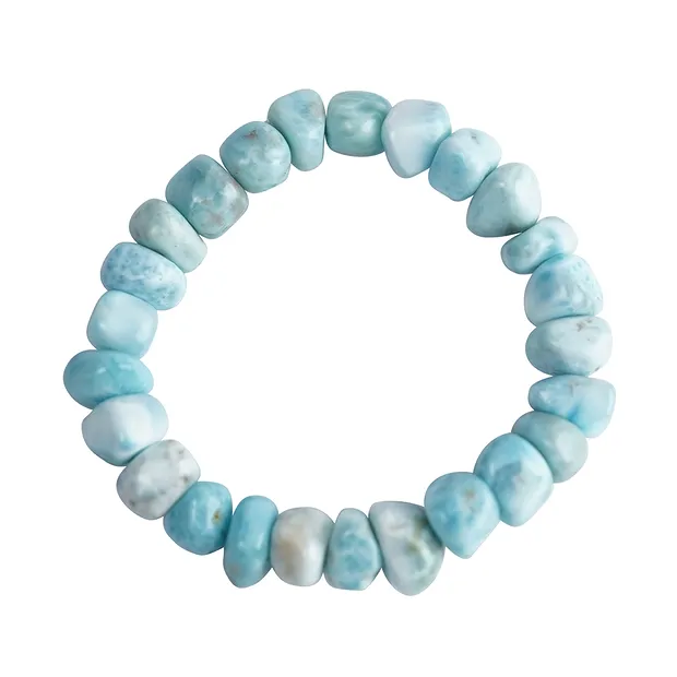 Pulsera, Larimar, pepitas, 8-10mm | Marco Schreier