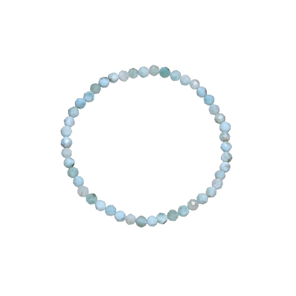 Armband,Larimar, 3mm Kugeln, fac.14cm (für Kinder) | Marco Schreier