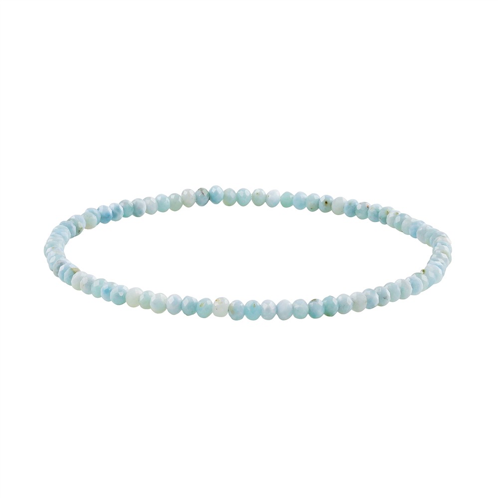 Braccialetto, Larimar, bottoncini da 02 x 03 mm, sfaccettati | Marco Schreier
