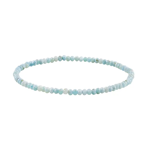 Braccialetto, Larimar, bottoncini da 02 x 03 mm, sfaccettati | Marco Schreier