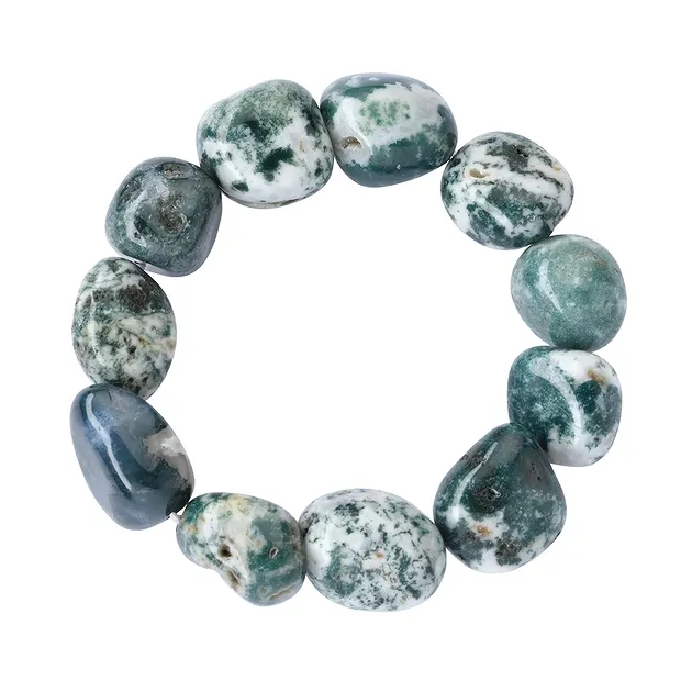 Pulsera, Ágata árbol, pepitas 18 - 22mm | Marco Schreier
