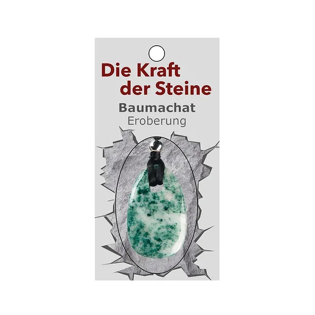Kraftstein-Anhänger Baumachat (Eroberung) | GH Edelsteine, Heilsteine & Schmuck