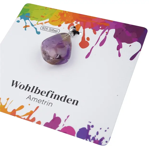 Pendant Ametrine, Tumbled Stone small, rhodiniert | Marco Schreier