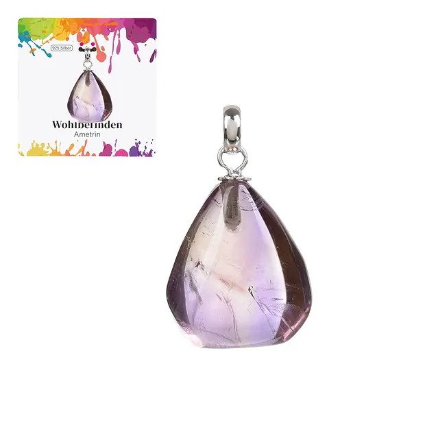 Pendant Ametrine, Tumbled Stone small, rhodiniert | Marco Schreier