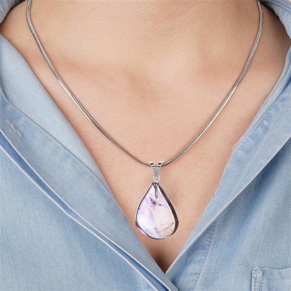 Ametrine pendant, large Tumbled Stone, rhodiniert | Marco Schreier