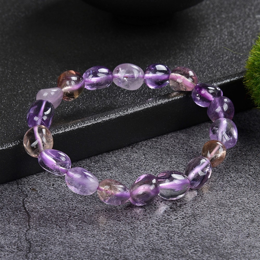 Bracelet, Ametrine, 10 - 12mm nuggets | wholesale gems, healing stones & jewelry