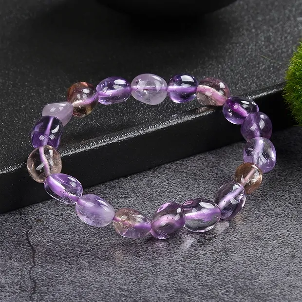 Bracciale, Ametrina, pepite da 10 - 12 mm | grossista gemme e pietre curative