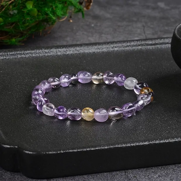 Bracelet, Ametrine, 08 x 06mm nuggets | wholesale gems, healing stones & jewelry