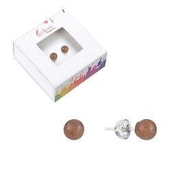 0621345105 Perno auricolare Pietra del sole (ematite-feldspato), sfera, 5,5 mm, rodiato | Marco Schreier