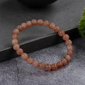 Bracelet, Pierre de soleil, 06mm perles rondes | Marco Schreier