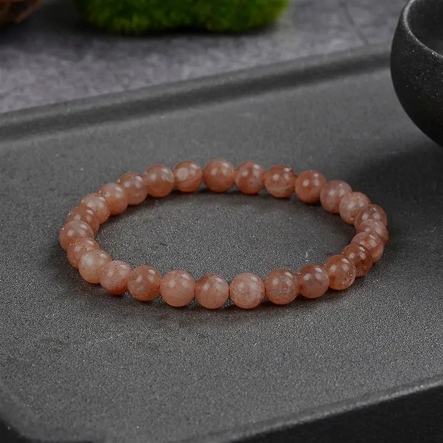 Armband, Sonnenstein, 06 - 07mm Kugeln | Edelsteine, Heilsteine & Schmuck-Handel