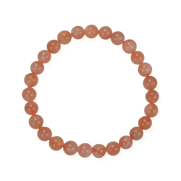 Bracelet, Pierre de soleil, 06mm perles rondes | Marco Schreier