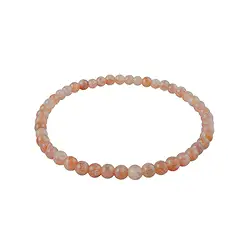 0621350104 Bracelet, sunstone, 04mm beads | minerals trade - gems, healing stones & jewelry